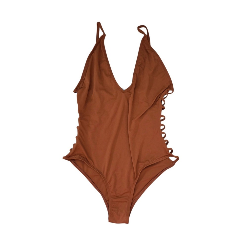 Dippin' Daisy's Caged Side Moderate Coverage One-Piece Swimsuit M Coquette NEW